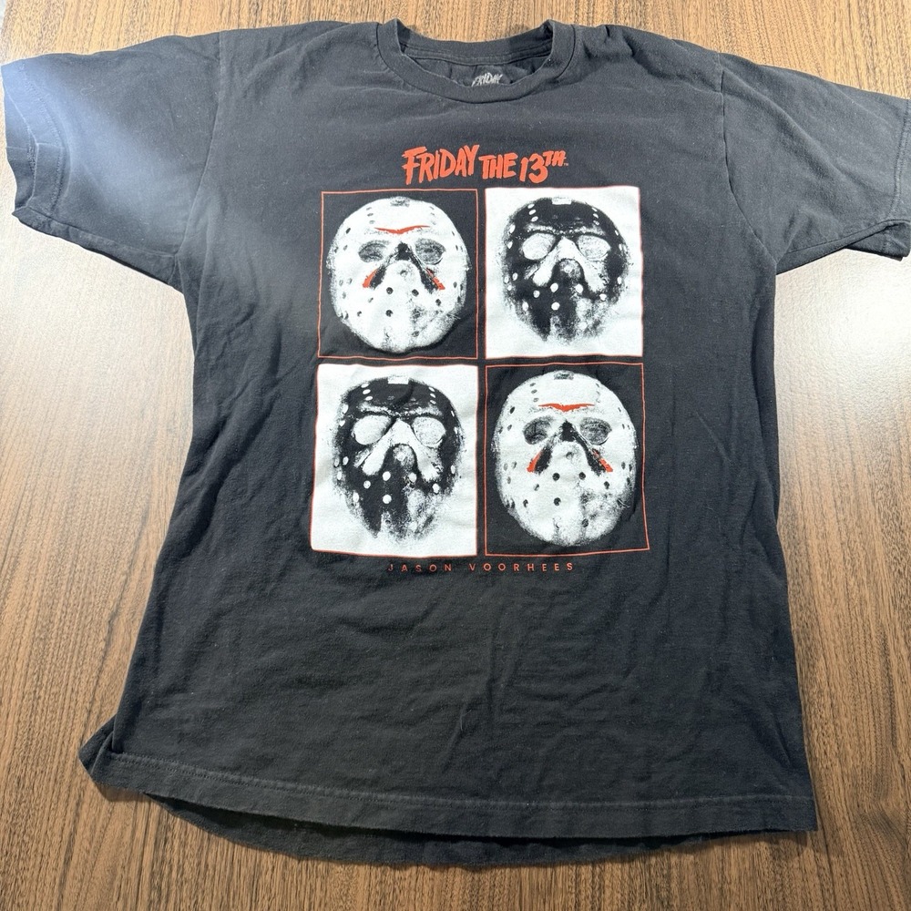 Friday The 13th Jason Vorhees Men's Graphic Print T Shirt Black Size Large